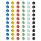 Yellow Mountain Imports 60 Pieces Translucent Chinese Checkers Glass Marbles With Petal Design - 14 Millimeters