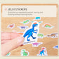 Portable Jelly Sticker Quiet Book For Kids, Reusable Sticker Book For Toddlers, Preschool Learning Activities Travel Toys (Dinosaurs)