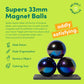 Speks Supers Magnetic Balls - Fidget Toy For Adults | Desk Toy For Office Decoration, Christmas Gift, Holiday Stocking Stuffer Present, Sensory Gadget For Stress Relief | Set Of 3, Oil Slick