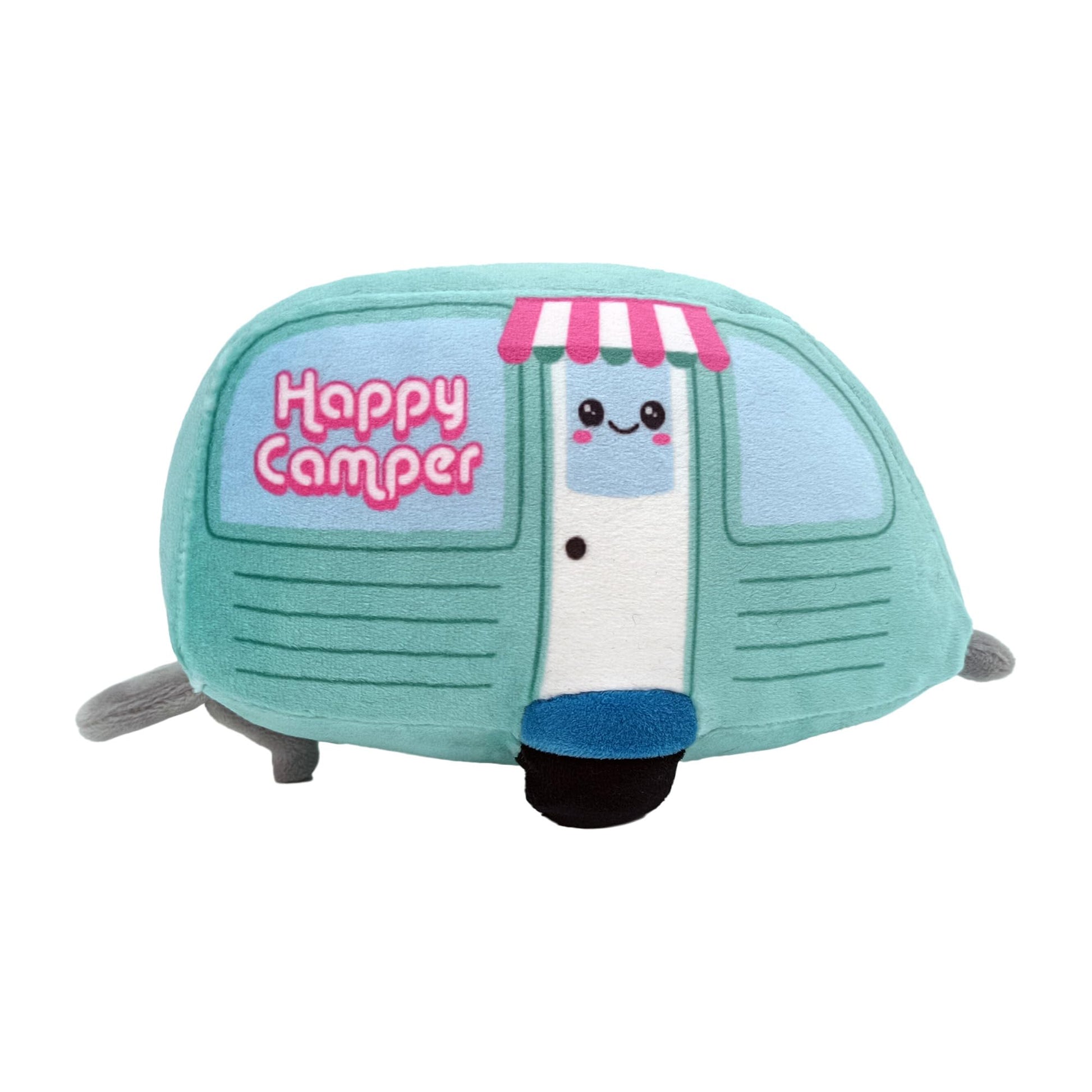 PLUSHOLOGY Squishy Happy Camper Stuffed Animal; Ultra Soft and Cuddly Plush Toy for Kids 3 Years Old to mature-themeds; Child-Safe Embroidered Eyes adds a Unique Aesthetic; (6 Tall)