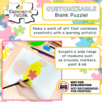 Hygloss Products 6 Blank Person-Shaped Puzzles – 8.5 X 10.5 Inches – Ideal For All-About-Me Activities – Write, Draw, And Decorate – 26 Pieces Each