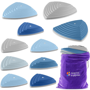 Special Supplies 10 Stepping Stones For Kids Indoor And Outdoor Balance Blocks Promote Coordination, Balance Strength Child Safe Rubber, Non-Slip Edging (Ocean)