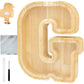 Bitreeworks Letter Piggy Bank, Personalized Wooden Coin Banks, Large Wood Money Peny Bank For Adults (9'', Alphabet G)