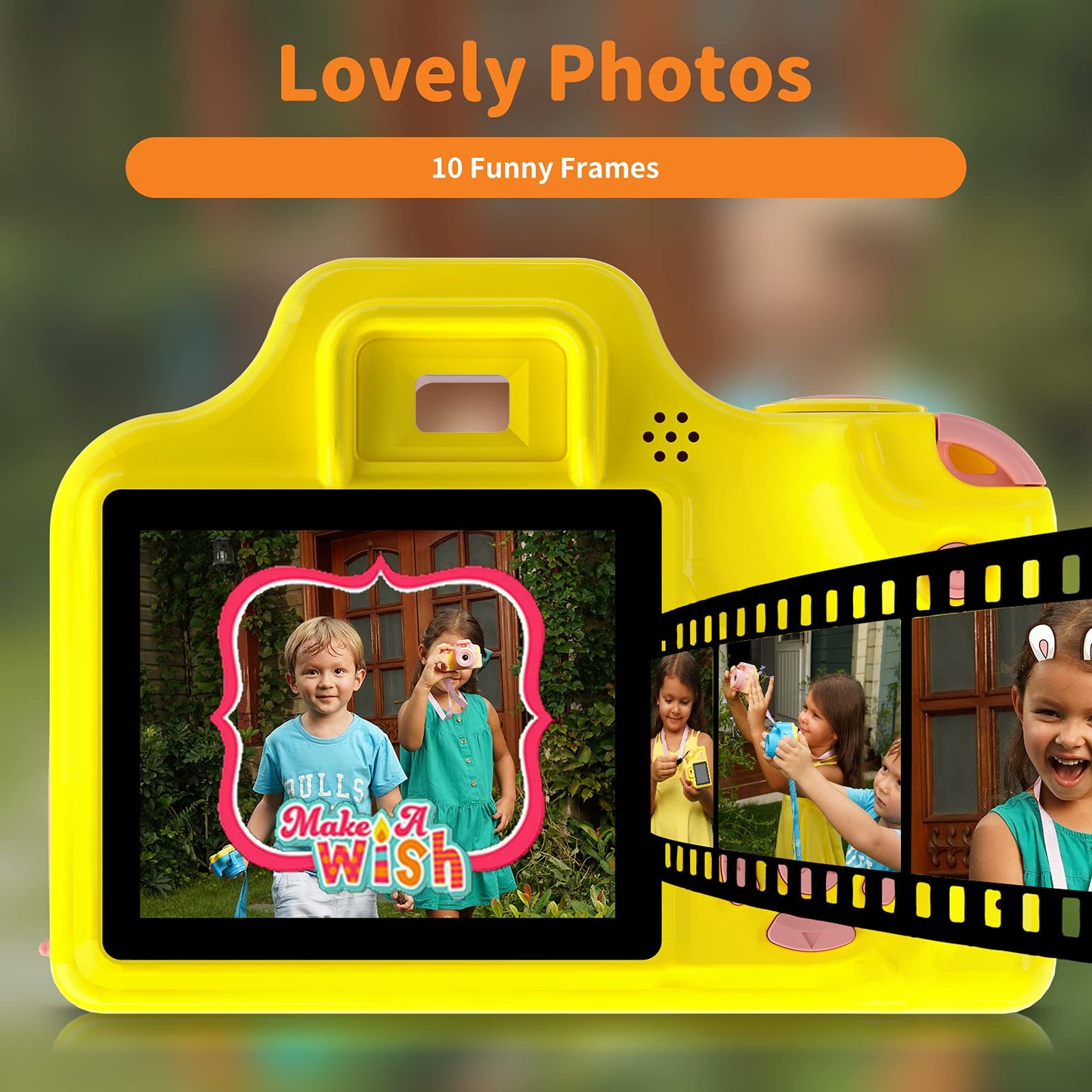 Ourlife Kids Camera For Age 3-12, Toddler Camera,1080P Hd Digital Video Toddler Camera With Mp3 Music Player, Christmas Birthday