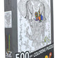 Elephant 500 Piece Coloring Jigsaw Puzzle + 6 Markers