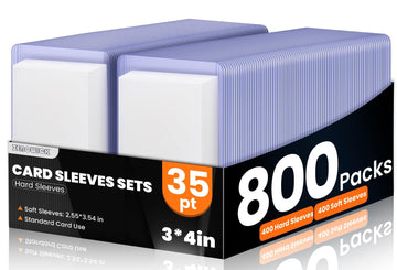 800 Packs Card Sleeves Top Loads For Cards,3'' X 4'' Baseball Card Protectors,Trading Cards Sleeve Hard Plastic Fit For Baseball