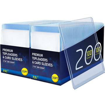 400 Card Sleeves Top Loaders for Cards  enhanced Toploaders for Cards  3x4 Baseball Card Protectors Hard Plastic  Hard Card Sleeves  Sports Trading Card Holder (200 Toploaders + 200 Penny Sleeves)