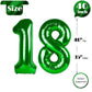 18 Balloon Number, Green Number 18Th Birthday Balloons 40 Inch, 18 Years Old Green Birthday Decorations For Boys Girls, 18Th Ann