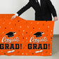 Graduation Party Decorations, Gongrats Grad Tablecover For Graduation Party Supplies, 3 Pcs Orange Table Cloths, 54''X108''