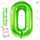 Smlpuame 40 Inch Number Balloon 0-9 Green Large Number 0 Balloons,Digital Balloons For Birthday Party Celebration Decorations Su