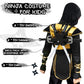 Digi Kids Halloween Ninja Costume For Boys,Golden Ninja Costume Set With Ninja Toys,Halloween Costumes For Kids 4-12T