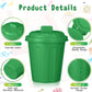 Zubebe 24 Pcs Green Mini Trash Can Mini Toy Garbage Can Small Desktop Trash Bin with Lids for Trash Party Favor Garbage Truck Bi