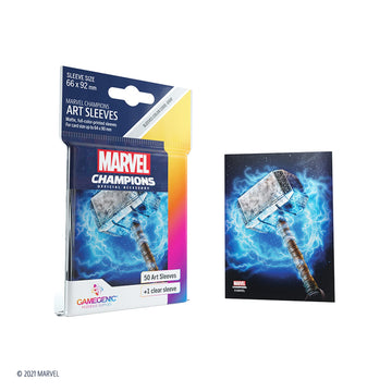 Gamegenic Marvel Champions The Card Game Official Captain America Art Sleeves | Pack Of 50 Art Sleeves And 1 Clear Sleeve | Card