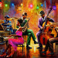 Springbok Neon Notes 1000 Piece Jigsaw Puzzle for Adults - Jazz Musicians - Unique Cut Pieces - Made in USA