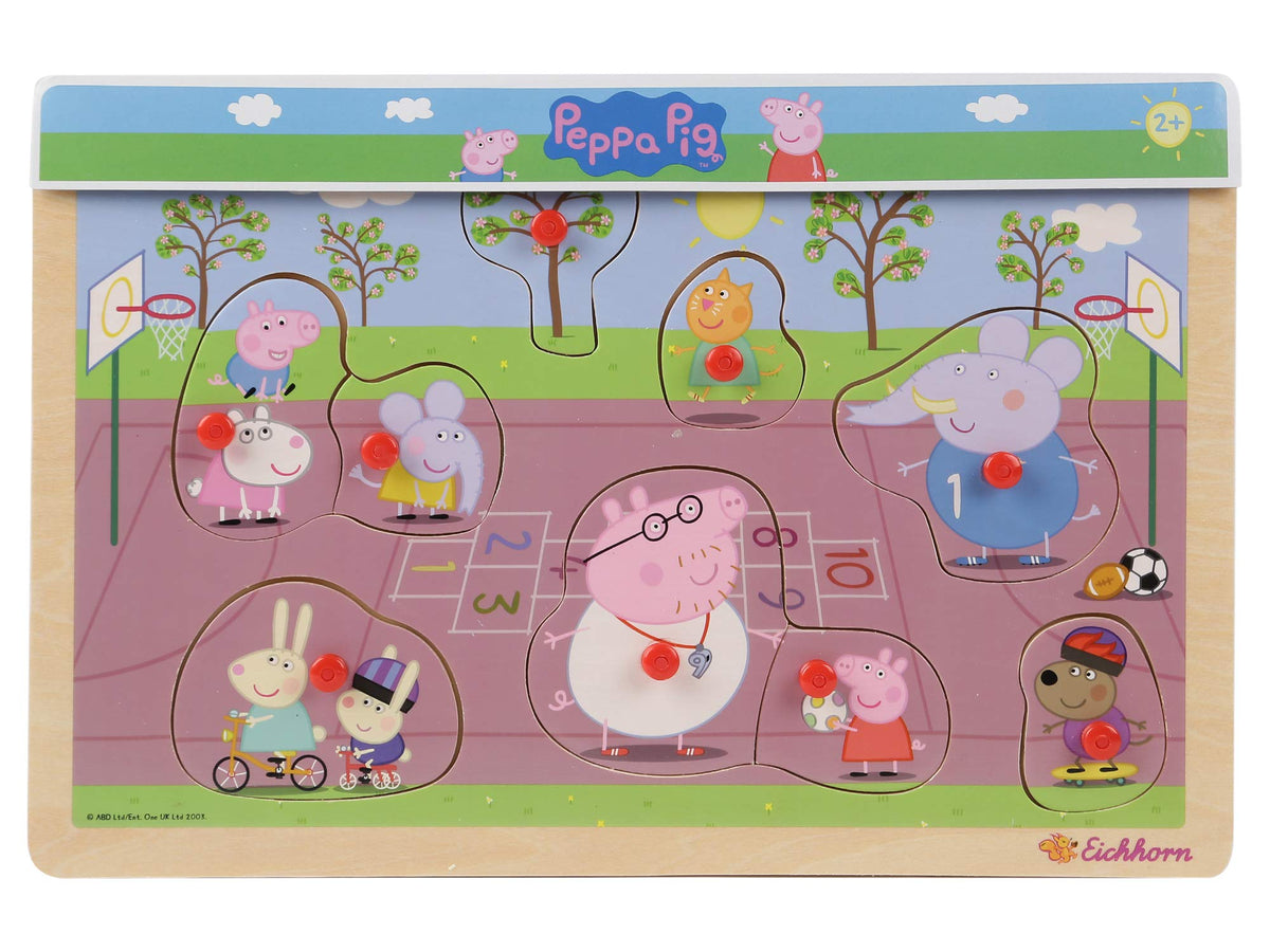 Simba Peppa Pig Eichhorn Wooden Pinup Puzzles for Kids  19 Pieces