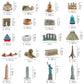 Onest 14 Pieces Mini Egyptian Figurine Playsets Famous Architecture Figurines Toys For Boys And Girls