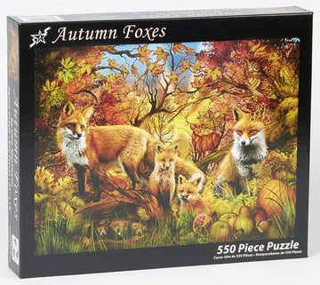 Vermont Christmas Company 550 Piece Autumn Foxes Jigsaw Puzzle - Copper Material