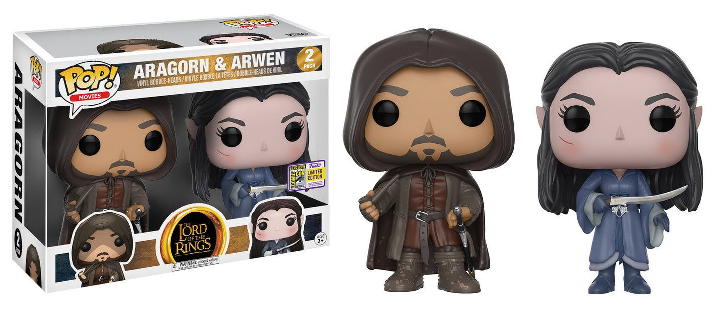 Funko POP! Movies Aragorn & Arwen Exclusive Vinyl Figure 2-Pack - Multicolor - Model 13558