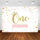 Avezano 1St Birthday Backdrop For Girl Pink And Gold Princess Birthday Party Photoshoot Crown Glitter Confetti Baby First One Ha