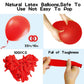 Emart 100Pcs Red Balloons 12 Inch With Ribbon, Latex Helium Quaility For Birthday, Wedding, Baby Shower, Graduation, Christmas Decor