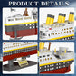 Micro Mini Blocks Titanic Model Building Set 2383PCS, No Compatible with Lego Titanic, 3D Titanic Model Building Set Blocks, Min