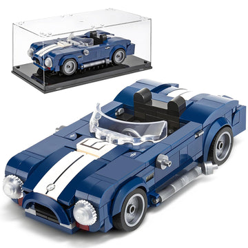 HIGH GODO Sports Car Building Set for Adults, Classic Racing Car Collectible Decor Model Kit with Display Box, Cool Vehicles Gif