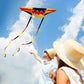 Beach Kites For Adults Large With Long Tail, 98 Inches Super Easy Flyer 3D Rainbow Box Kites, Comes With Two 49 Feet Multi Color