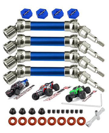 RCMYou Drive Shaft CVD Axles for 1/10 Arrma Senton Granite 3s Blx&Mega550,Vortek 3s Blx,4Pcs RC Upgrades Parts,Front Rear Drives