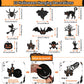 Ahfulife Halloween Party Decorations Set, Reusable Halloween Indoor Decorations Kit Including Happy Halloween Paper Banner For H