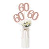 Gexolenu No 60, 10 Pack Double-Sided Rose Gold Glitter 60Th Birthday Centerpieces For Tables, Number 60 Birthday Table Toppers P