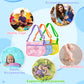 Beach Shell Bags for Holding Beach Shell, 3Pcs Seashell Collecting Bags with Adjustable Shoulder Straps, Sand Toys for Kids Pick