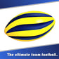 LMC Products Spiral Foam Football - Soft Foam Football for Kids - Each Quality Kids Football is 9 Inches - mature-themed & Toddler Football Youth - Small Football (Yellow & Blue)