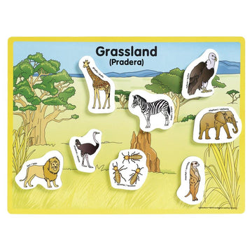 Excellerations Animals In Their Habitats 6 Puzzle Boards Learning Activity Tool For Kids (48 Pieces)