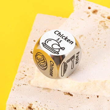Valentines Day Couple Gifts for Him Her Date Night Dice Gifts for Couple Food Decision Anniversary Steel Dice Couple Game for Hi