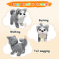 Ksabvaia Plush Husky Toy Puppy Electronic Interactive Dog - Walking, Barking, Tail Wagging, Stretching Companion Animal For Kids Toddlers