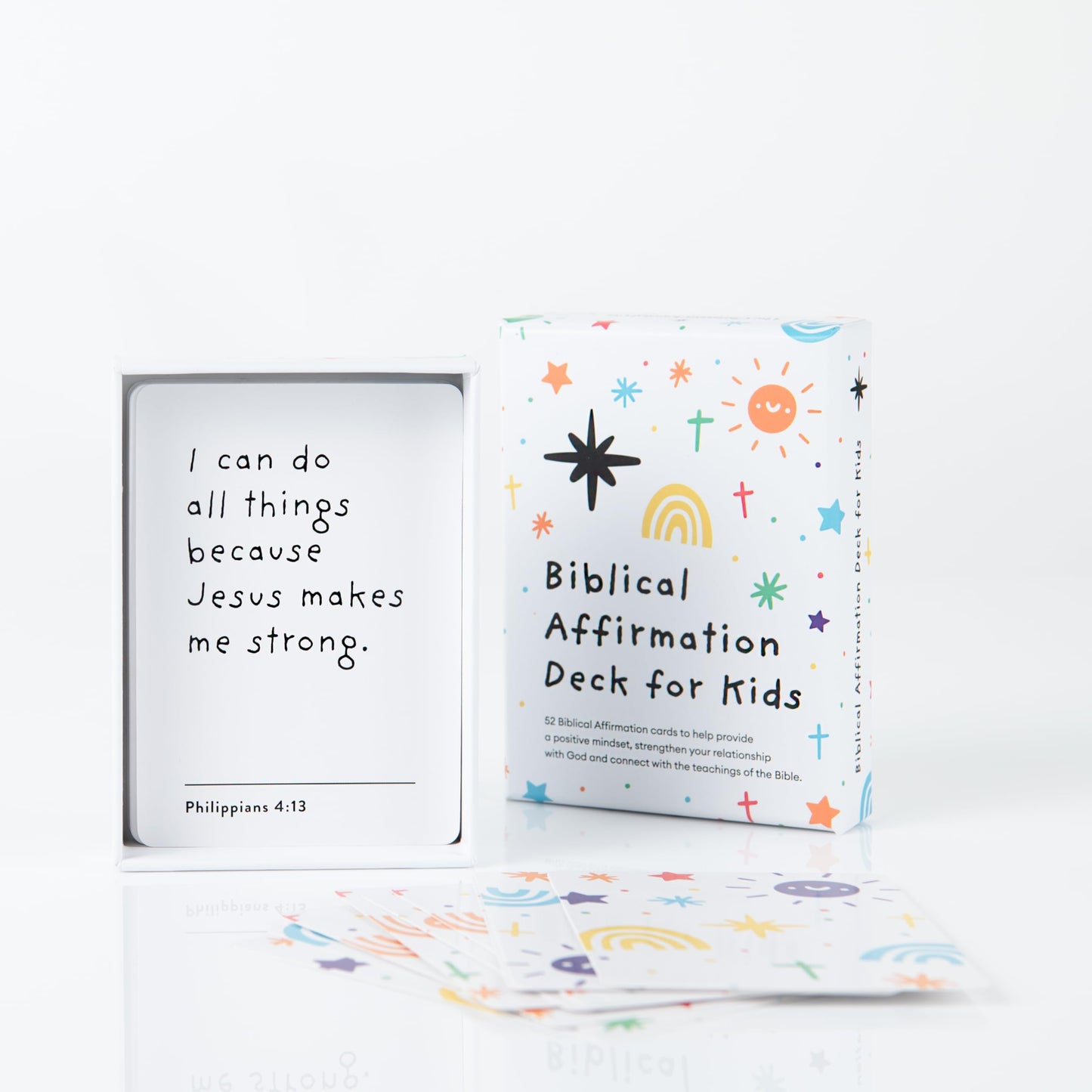 Kids Christian Affirmation Cards | 52 Biblical Affirmations With Bible Verse | Encouragement Christian Gift For Girls And Boys |