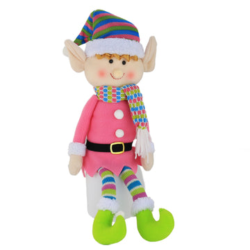 Wewill 20' Christmas Elf Dolls Bendy Plush Elves Soft Stuffed Toy Girl Fun Holiday Decorations For Kids