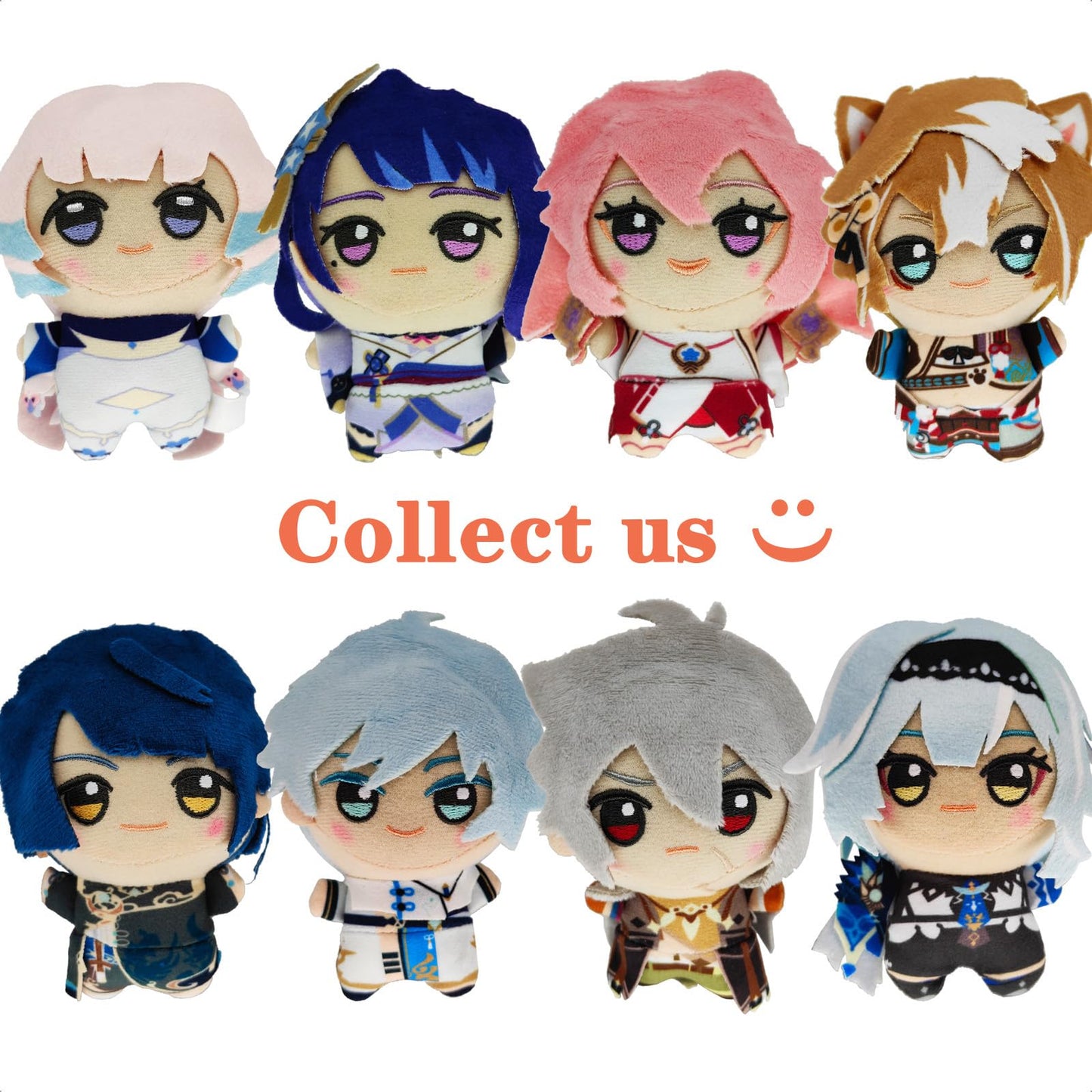 Kooliya Small Size Genshin Impact Figure Plush Doll - Razor (4 Inch), Keychain Anime Figure Soft Stuffed Gift For Game Fans (Raz