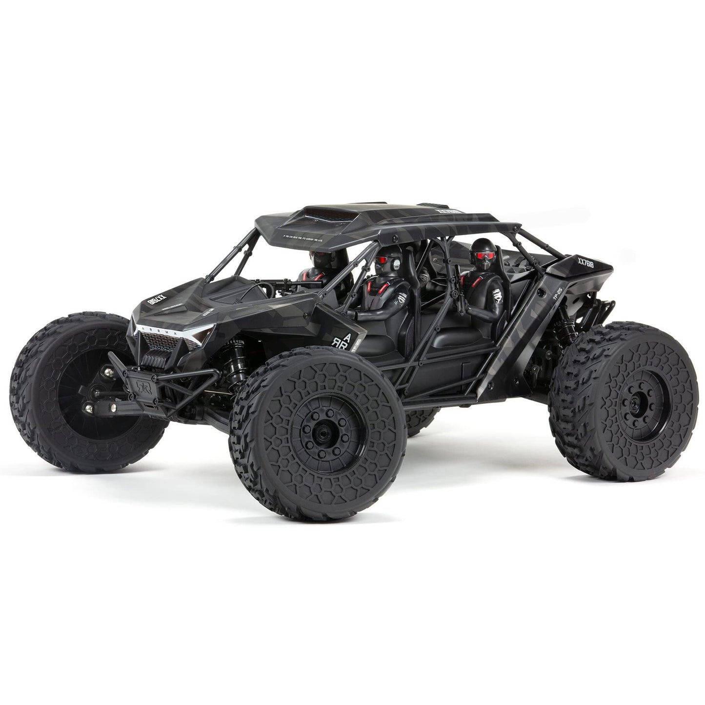 ARRMA 1/7 FIRETEAM 6S 4WD BLX RC Truck RTR - Black, Model ARA7618T1, Durable Plastic, Batteries & Charger Not Included