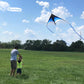 Kaiciuss Large Single Line Delta Kite & Kite Wheel Set, 60’’ X 29.5’’ Beach Kite For Kids & Adults Easy To Fly And 7.1’’ Kite Spool Include Safety Lock With 650 Ft Strong Kite Line