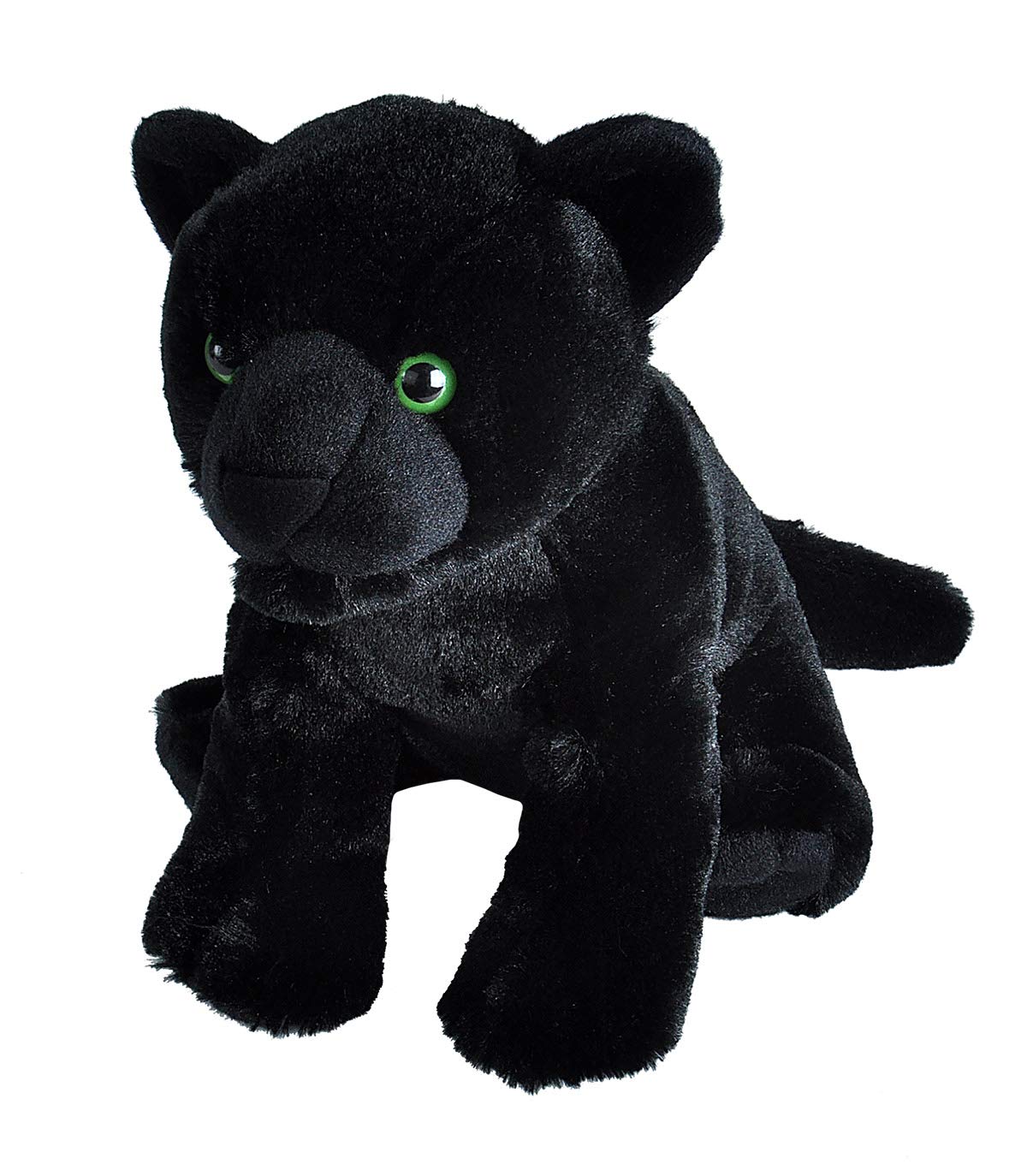 Wild Republic Jaguar Black Stuffed Animal, 12" Plush Toy, Eco-Friendly Recycled Material, Model 19414