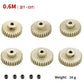 M0.6 Pinion Gear Set 3.175Mm 28T 29T 30T 31T 32T 33T 6Pcs 7075 Aluminum Alloy Metal Pinion Motor Gear For 1/10 Rc Car Brushed Br