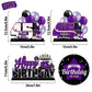 Lingteer Happy 45Th Birthday Purple Acrylic Table Topper Centerpieces Set - Cheers To 45 Years Old Birthday 45Th Bday Party Gift Decorations.