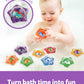 Coogam 12Pcs Dinosaur Bath Toys, 12Pcs Floating Dinosaur Bathtub Toy Set For Water Pool Beach Shower, Montessori Educational Learning Toy Gift For Preschool 2 3 4 Years Old Kids