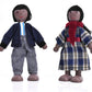 Jzszera Wooden Dollhouse People Of 7 Pcs Family Figures With 2 Pets (Dog And Cat) For Girls Toddler Kids Dollhouse Accessories Toy