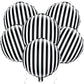 Jobkoo Black And White Striped Balloons 18 Inch Striped Mylar Foil Balloons Round Halloween Aluminum Helium Balloon For Nightmar