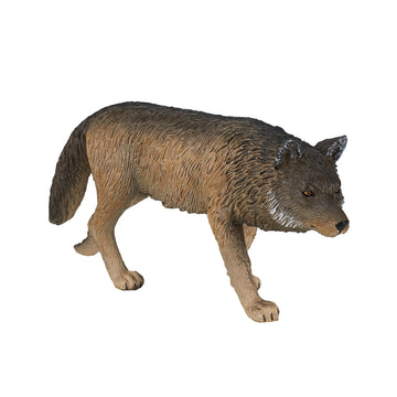 Mojo Timber Wolf Walking Realistic International Wildlife Hand Painted Toy Figurine