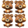 Big Bear Balloons Cute Brown Bear Balloons Animal Woodland Bear Balloons For Jungle Safari Theme Kids Birthday Party Decorations