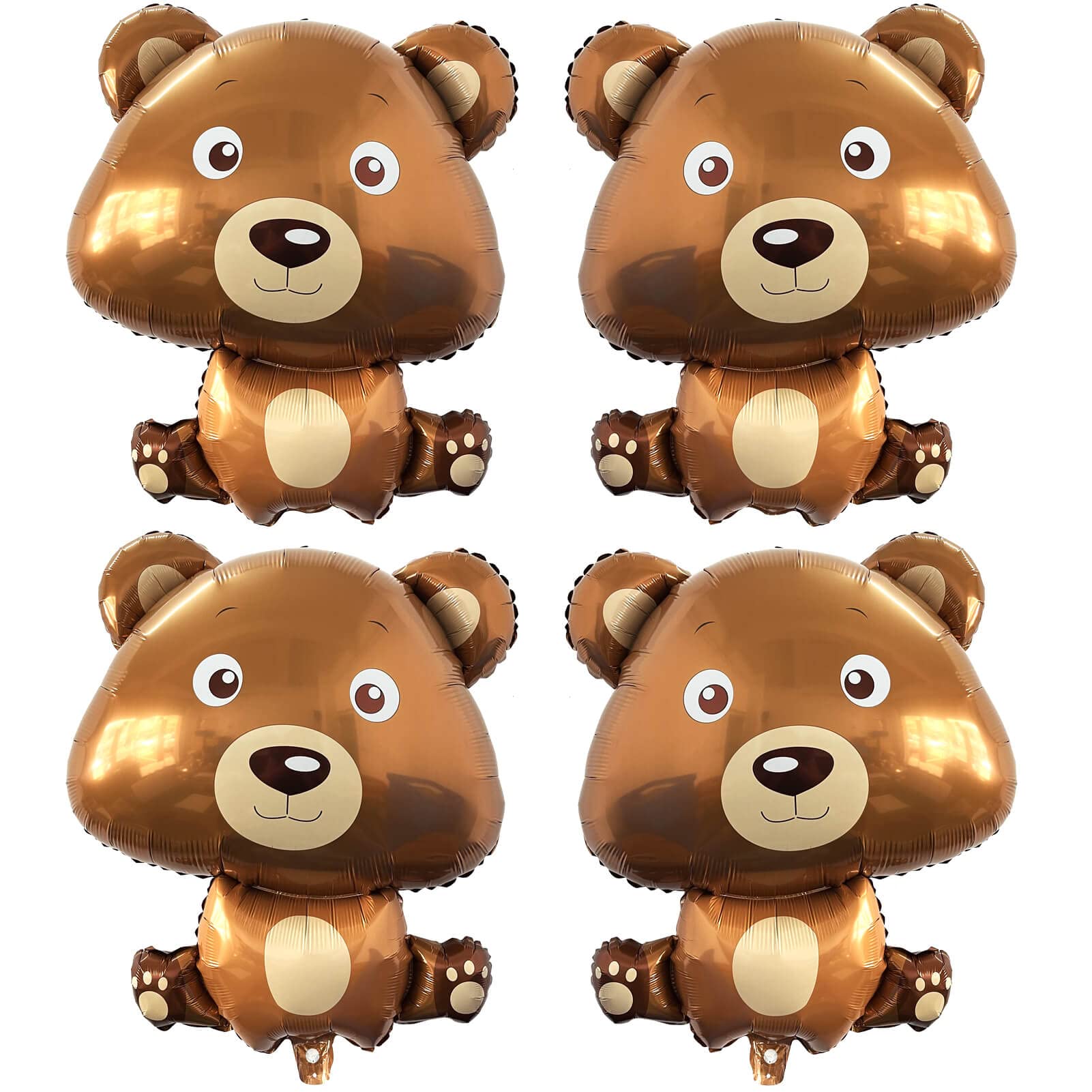 Big Bear Balloons Cute Brown Bear Balloons Animal Woodland Bear Balloons For Jungle Safari Theme Kids Birthday Party Decorations