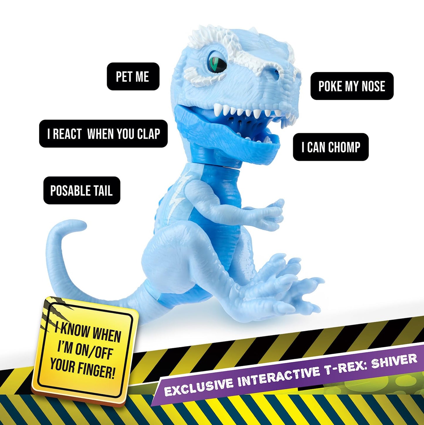 Untamed Jailbreak Playset with 1 limited availability Interactive T-Rex  Shiver (Light Blue)  Dinosaur Cage and Carrying Case (Ages 5+)